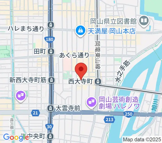 長谷川楽器ギターコロニーの地図