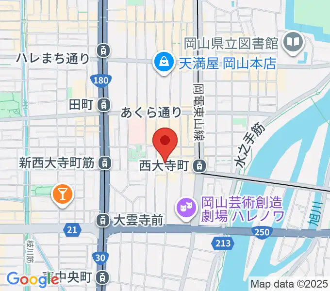 長谷川楽器ギターコロニーの地図