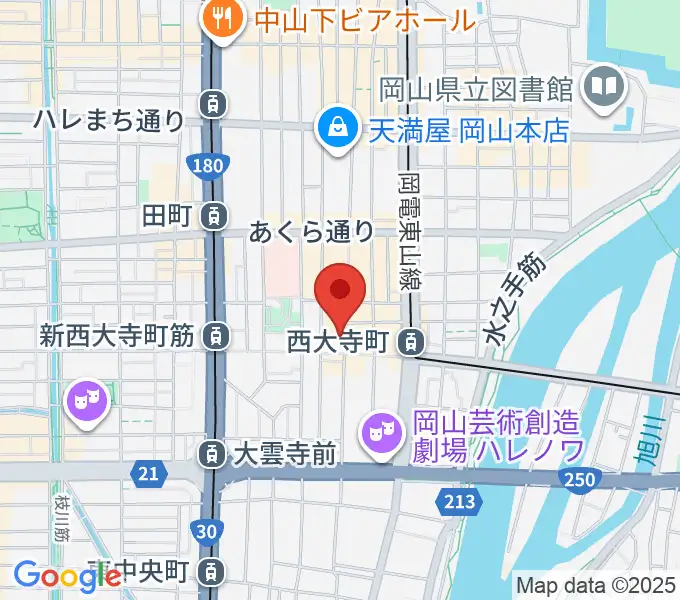 長谷川楽器ギターコロニーの地図