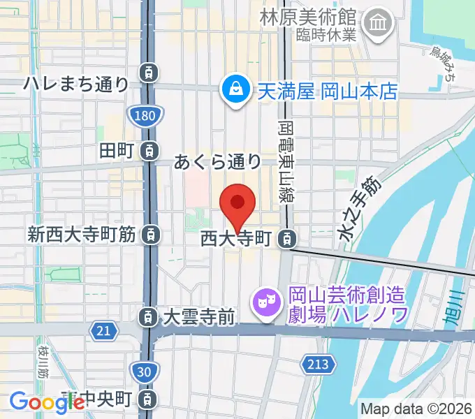 長谷川楽器ギターコロニーの地図