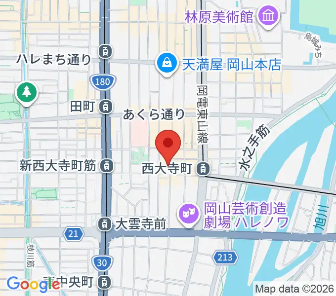 長谷川楽器ギターコロニーの地図