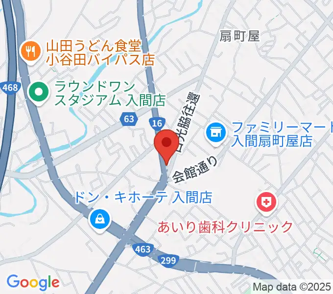 平野楽器の地図