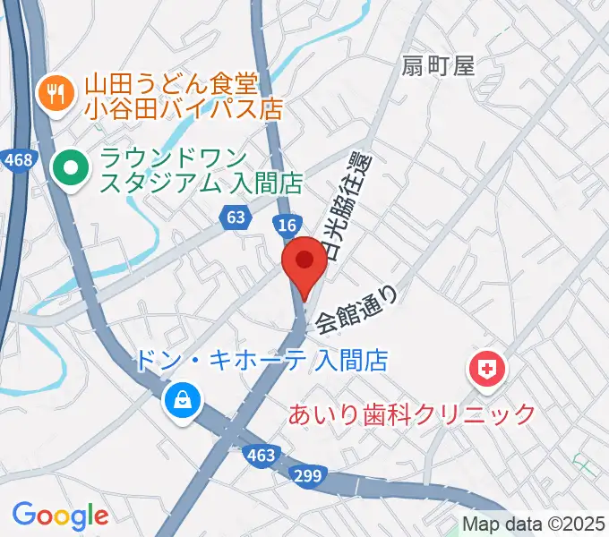 平野楽器の地図