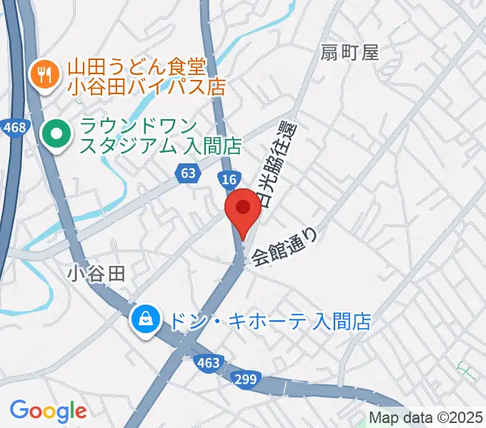 平野楽器の地図
