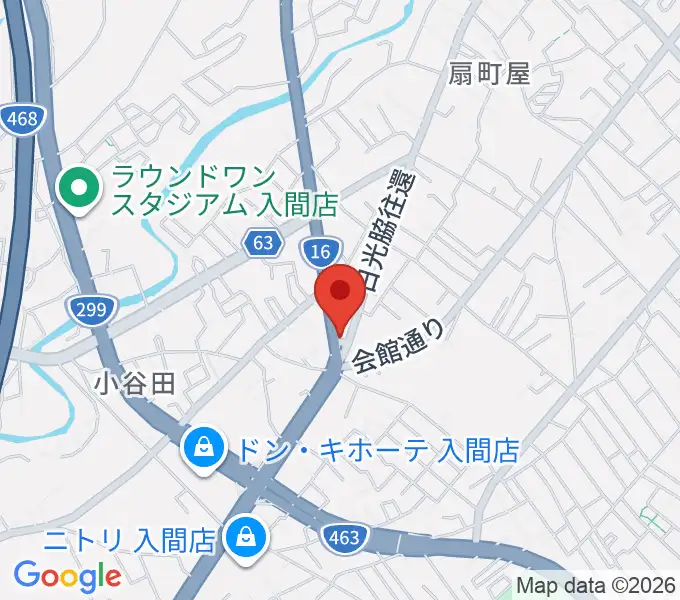 平野楽器の地図