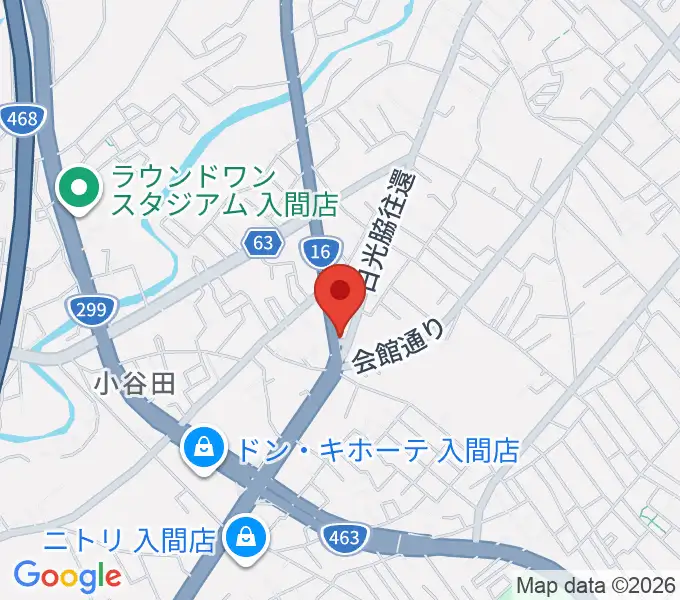 平野楽器の地図