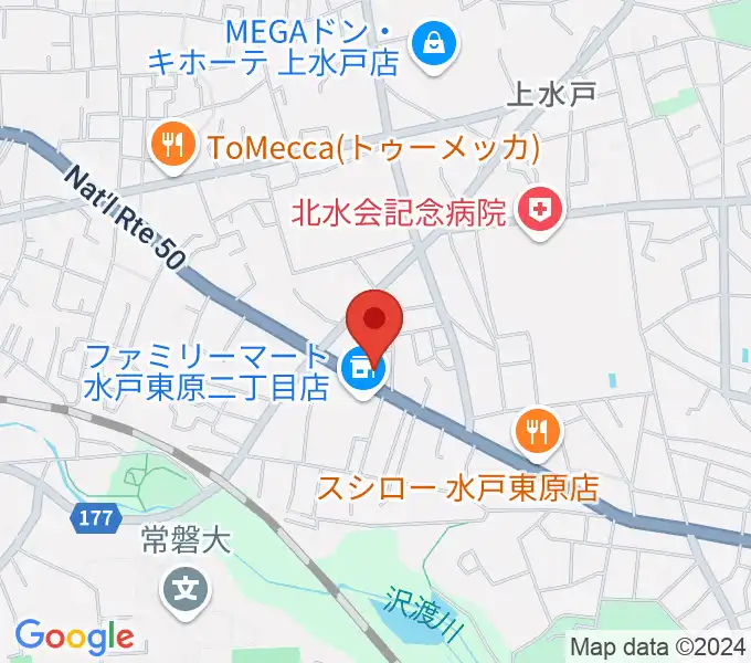 平山ピアノ社の地図