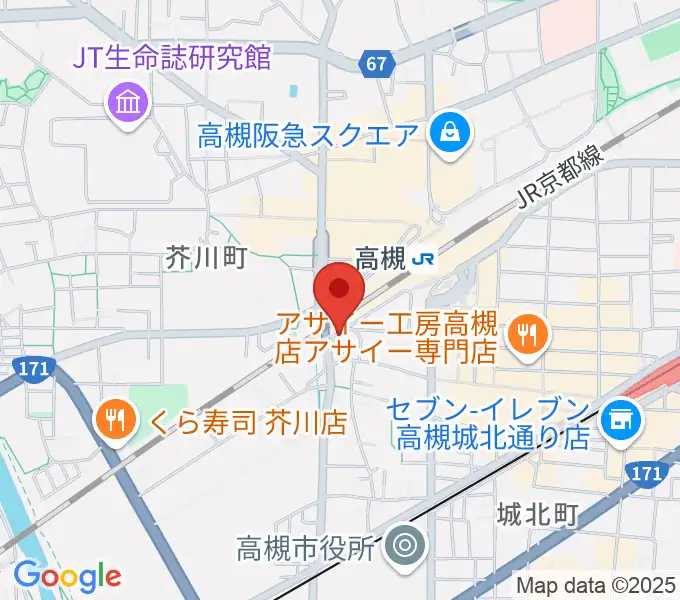 アコースティックプラザ井上楽器の地図