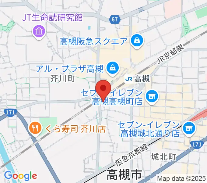アコースティックプラザ井上楽器の地図