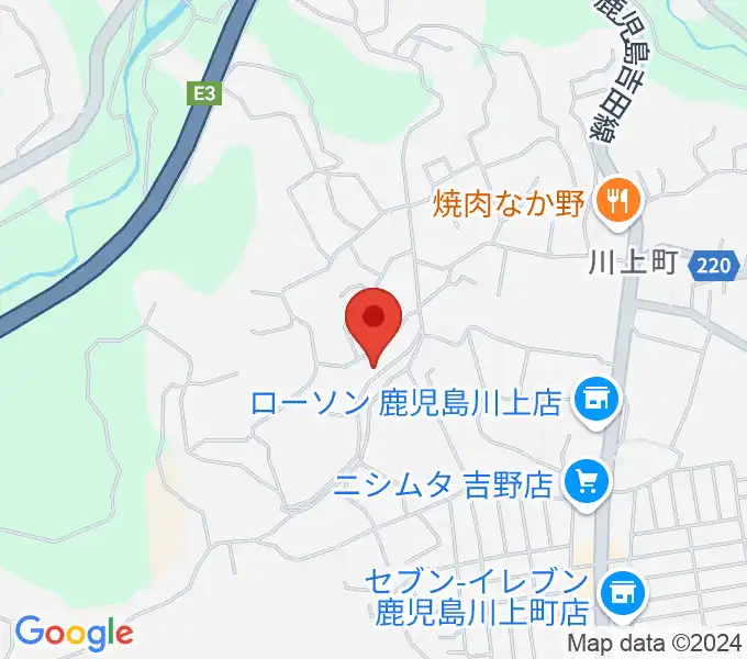 鹿児島ピアノ配送センターの地図