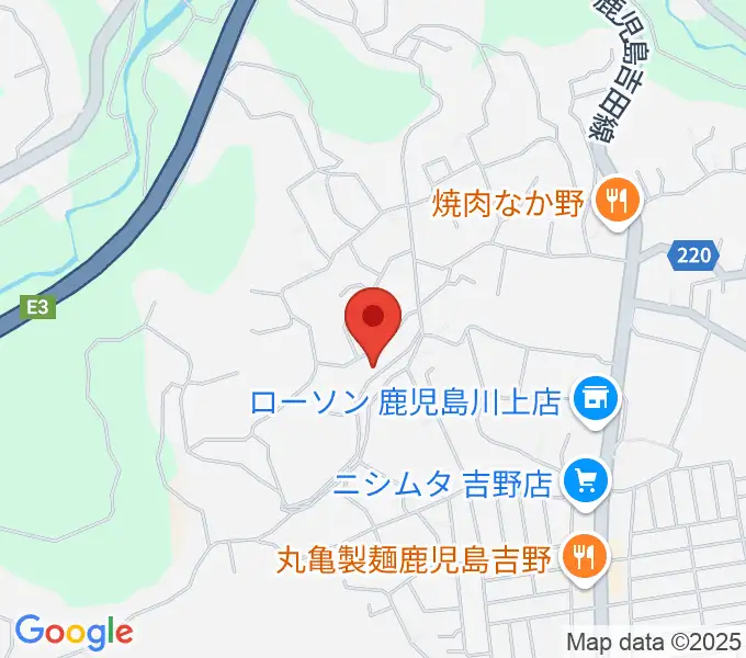 鹿児島ピアノ配送センターの地図