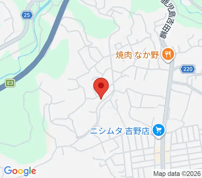 鹿児島ピアノ配送センターの地図
