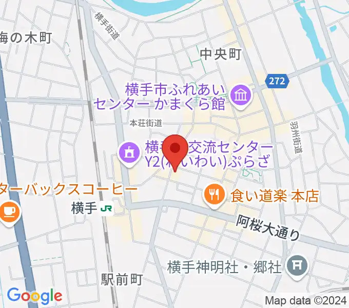 カシワヤ楽器 横手駅前店の地図