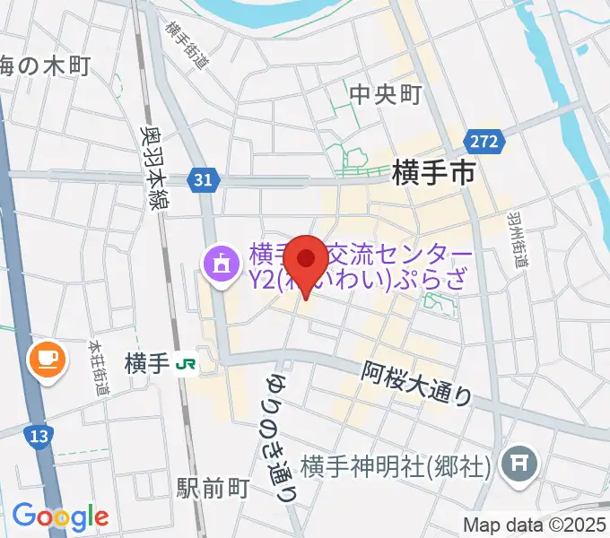 カシワヤ楽器 横手駅前店の地図