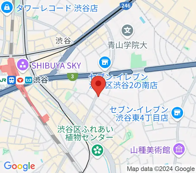 川上楽器 渋谷本店ショールームの地図