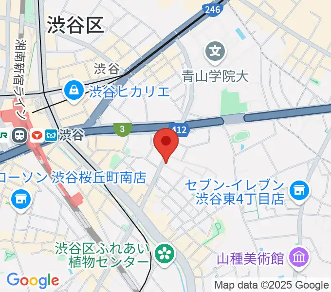 川上楽器 渋谷本店ショールームの地図