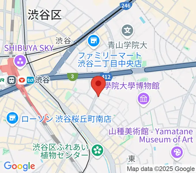 川上楽器 渋谷本店ショールームの地図