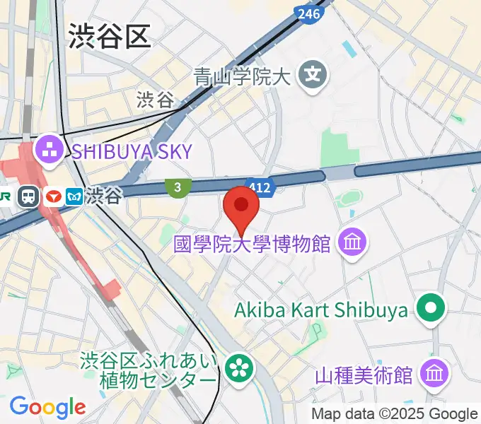 川上楽器 渋谷本店ショールームの地図