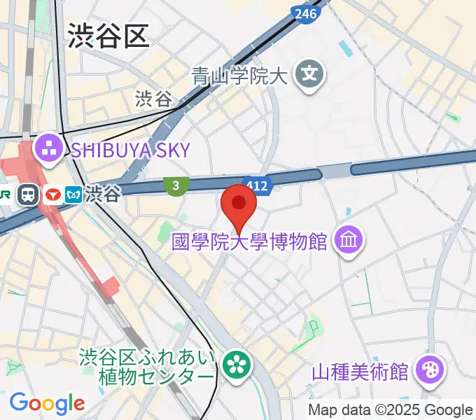 川上楽器 渋谷本店ショールームの地図