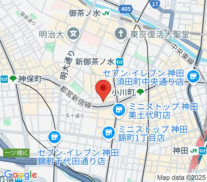 カワセ楽器の地図