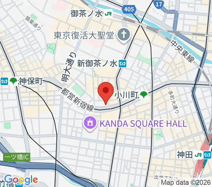 カワセ楽器の地図