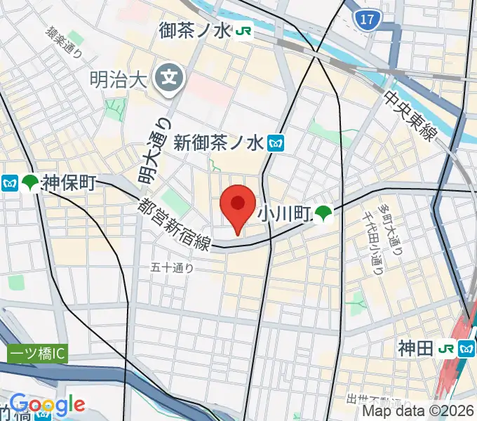 カワセ楽器の地図