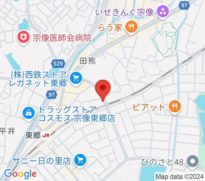 河島楽器店の地図