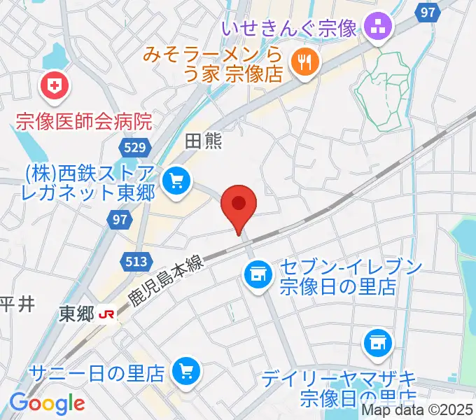 河島楽器店の地図