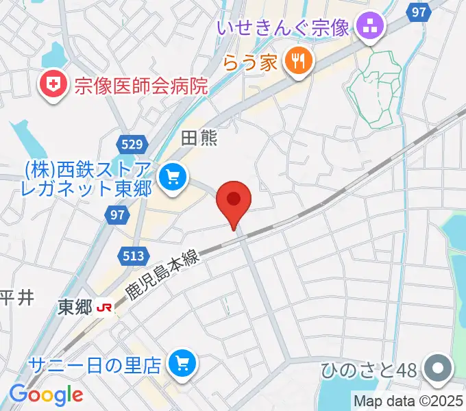 河島楽器店の地図
