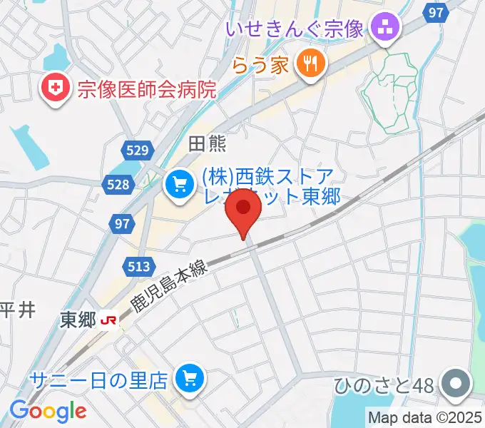 河島楽器店の地図