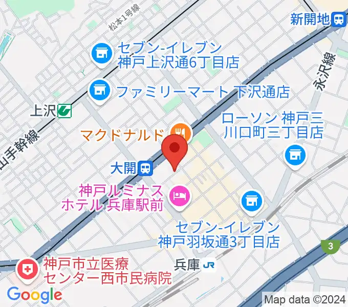 三宅バイオリン工房の地図