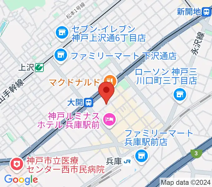 三宅バイオリン工房の地図