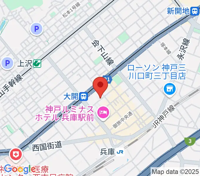 三宅バイオリン工房の地図