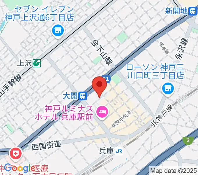 三宅バイオリン工房の地図