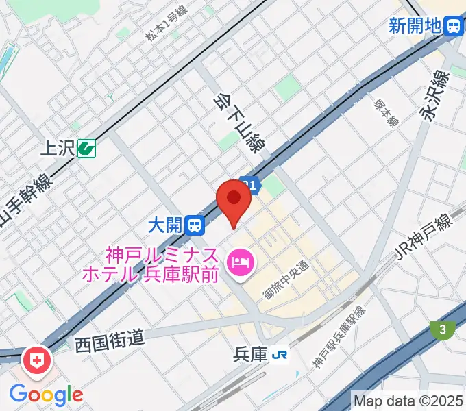 三宅バイオリン工房の地図