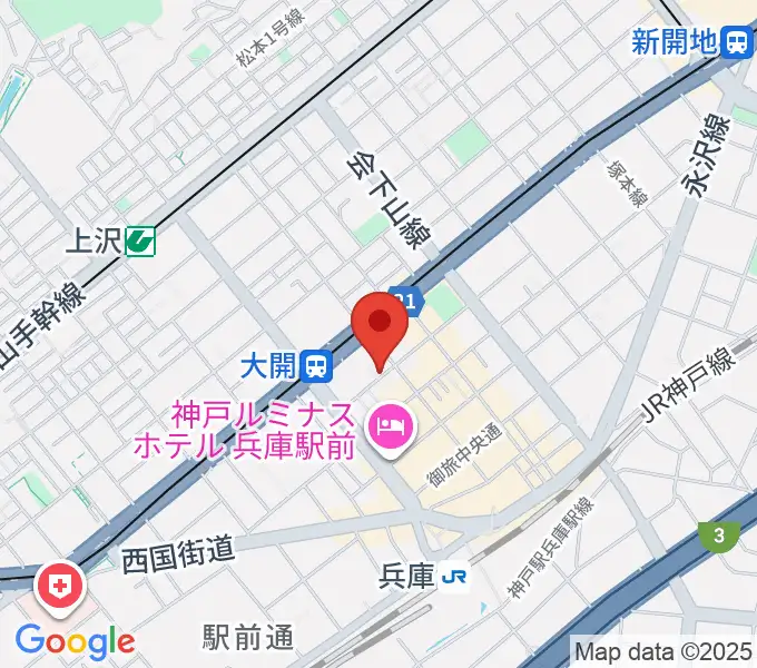 三宅バイオリン工房の地図