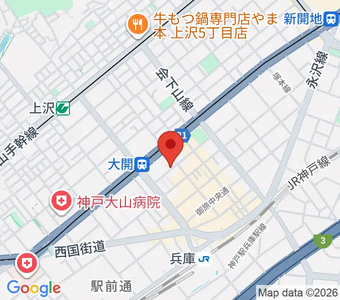 三宅バイオリン工房の地図