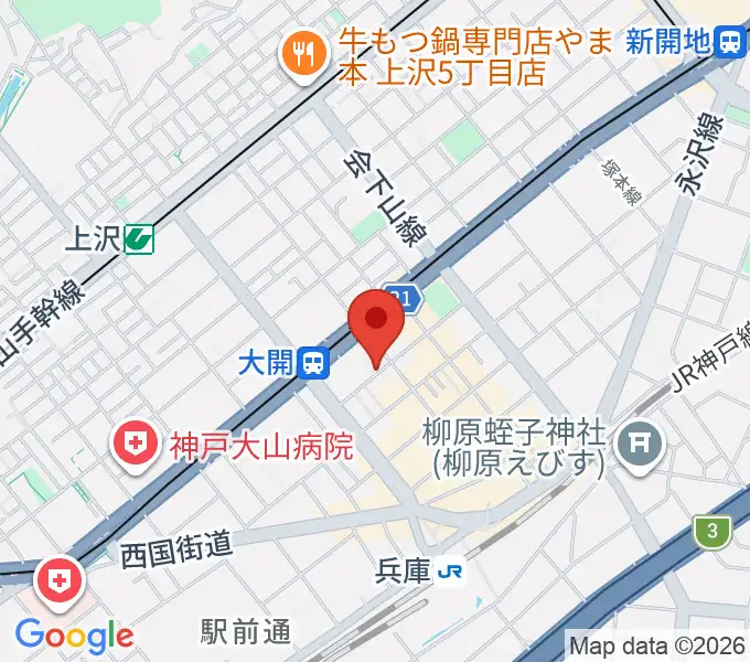 三宅バイオリン工房の地図