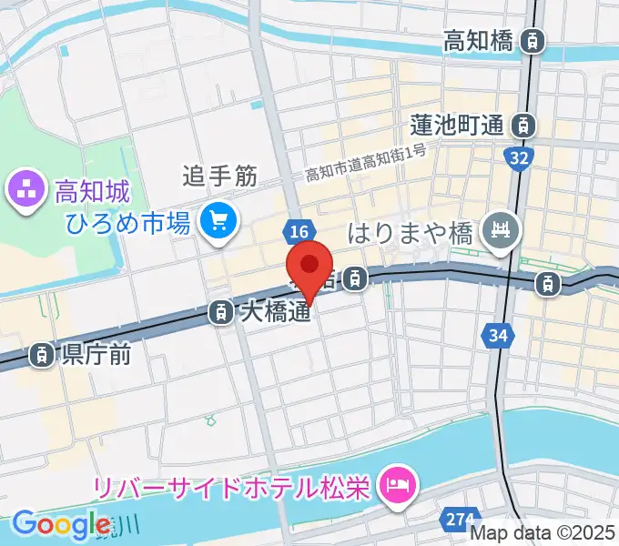 高知楽器の地図