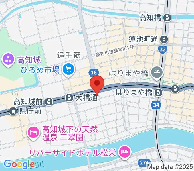 高知楽器の地図