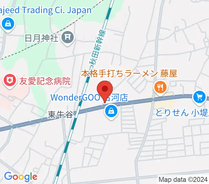 古河ピアノガーデンの地図