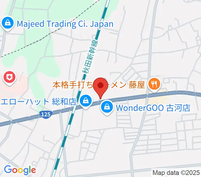 古河ピアノガーデンの地図