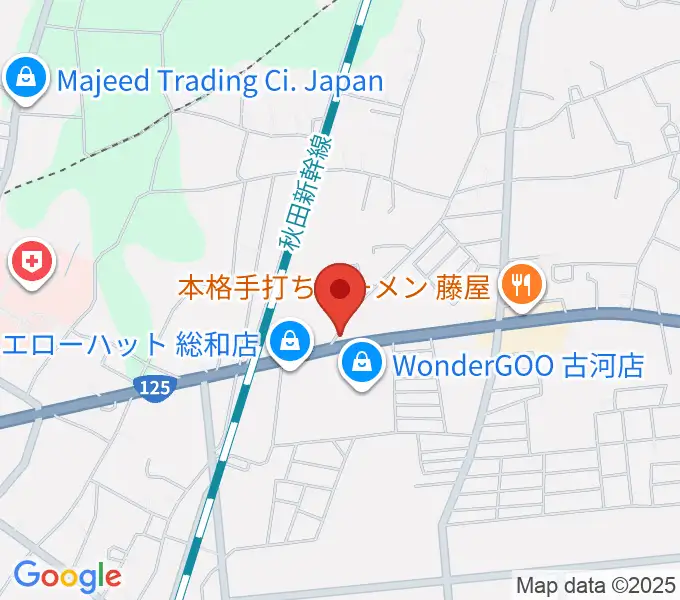 古河ピアノガーデンの地図