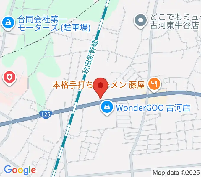 古河ピアノガーデンの地図