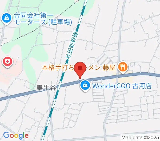 古河ピアノガーデンの地図