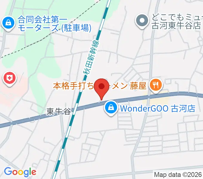 古河ピアノガーデンの地図