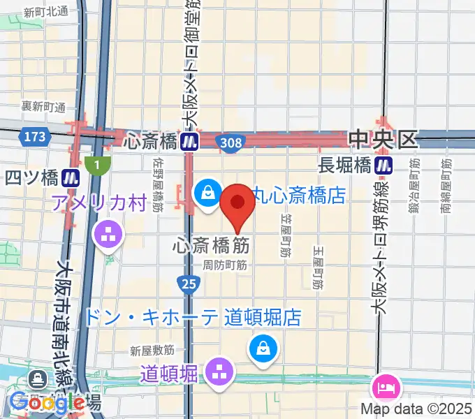 国際楽器社の地図
