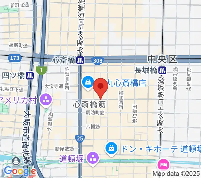 国際楽器社の地図