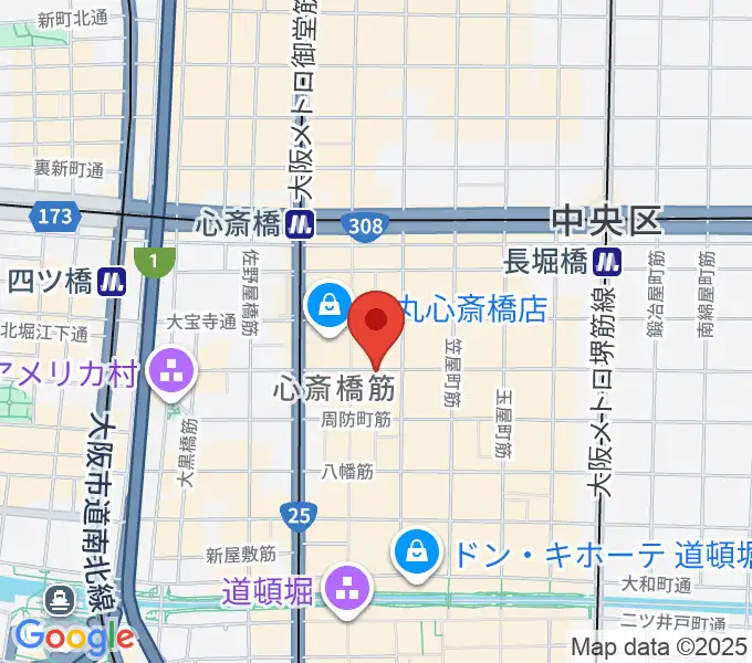 国際楽器社の地図