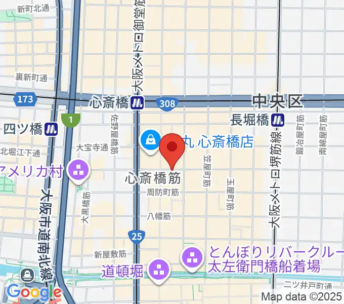 国際楽器社の地図